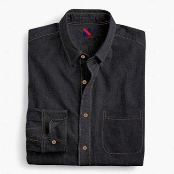 Chambray Shirt Calico Shirt Button Up Shirt Casual Shirt