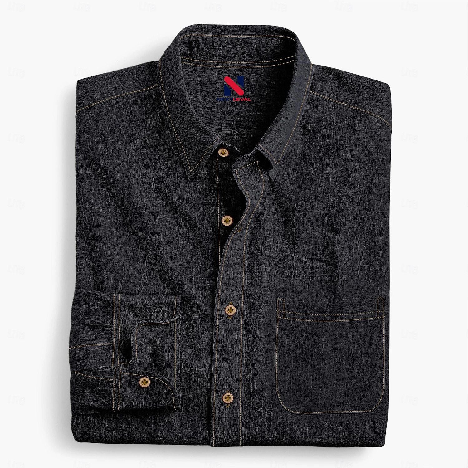 Chambray Shirt Calico Shirt Button Up Shirt Casual Shirt
